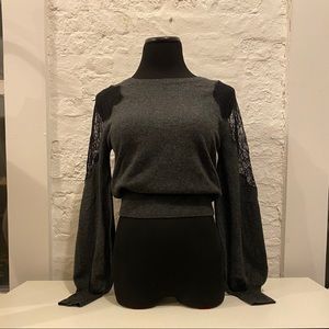 Gray TANYA TAYLOR Wool Top